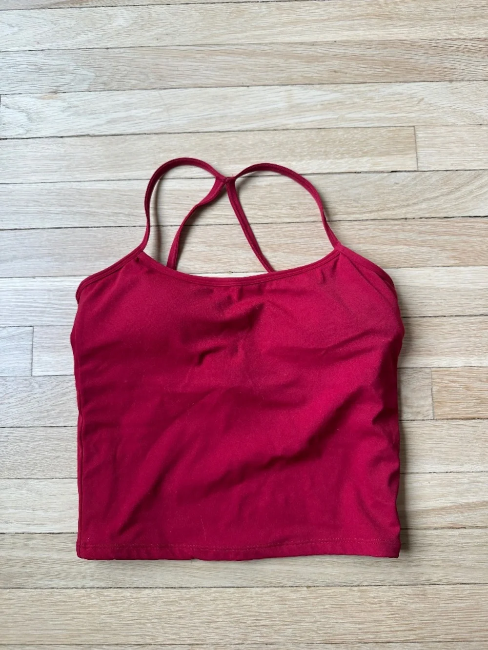 Red workout tank